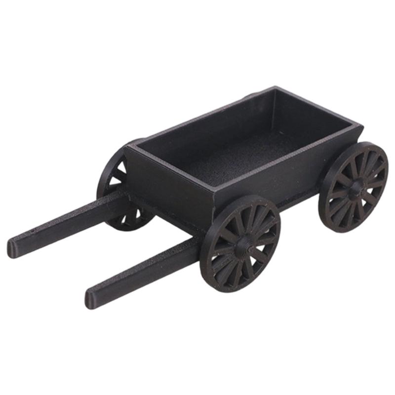 Mini Plastic Farm Wagon Toy For Dollhouses Accessories And Outdoor Garden Decors With 2 Color Option