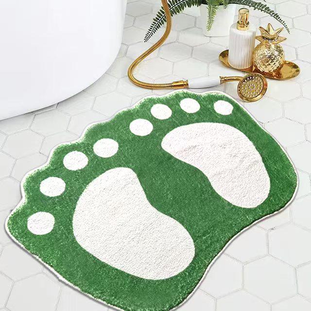 Cartoon Faux Cashmere Absorbent Doormat for Bathroom or Bedroom