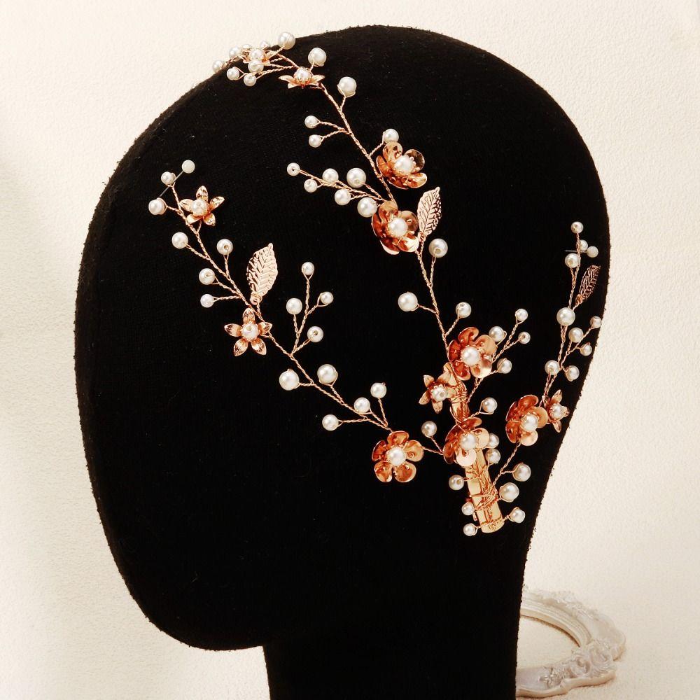 Sparkling Bridal Headband Gold/Silver Wedding Tiara Comfortable To Wear Flower Hair Comb  Party