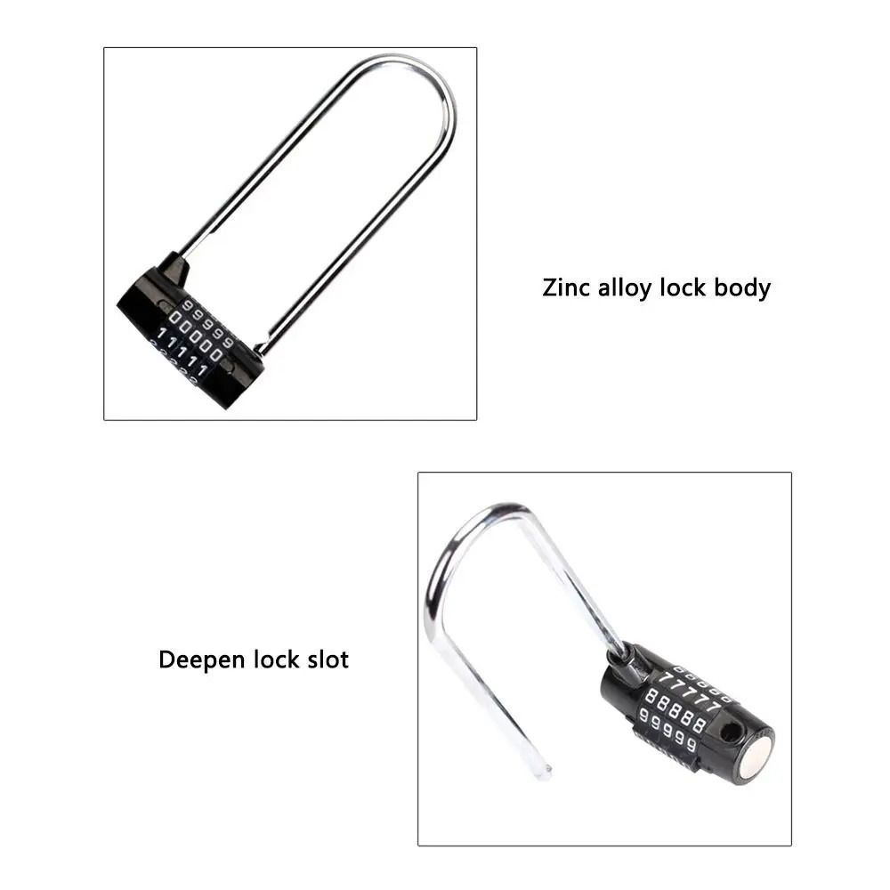 Safely Gym Door Lock 5 Digit Combination Padlock Portable Code Lock  Travel Abroad