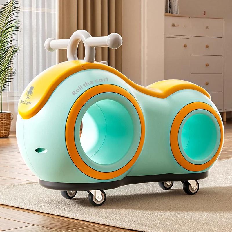 Aufsitzauto Schiebeauto Outdoor Kleinkind Fahrspielzeug Erdnuss Rutschauto Wackelauto Baby Aufsitzspielzeug für Jungen & Mädchen Weihnachtsgeschenk