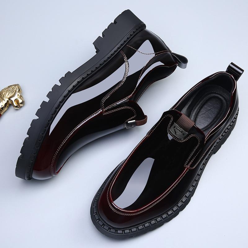 Autumn new men's shoes leather non-slip comfortable breathable foot cover dress leather shoes business one pedal casual shoes