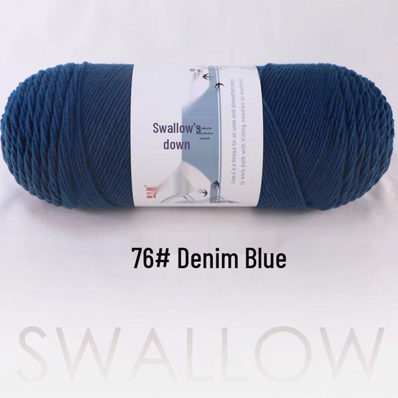 Large Skein 5-Ply Milk Cotton Yarn: Luxurious Plush for Doll Making & Seat Cushions, Available in 80 Colors