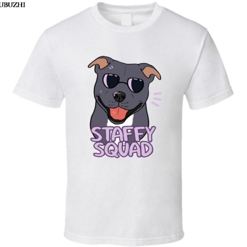 Staffordshire Bull Terrier Tshirt Cartoon Pet Tee Cartoon t shirt men Unisex New Fashion tshirt top   funny S