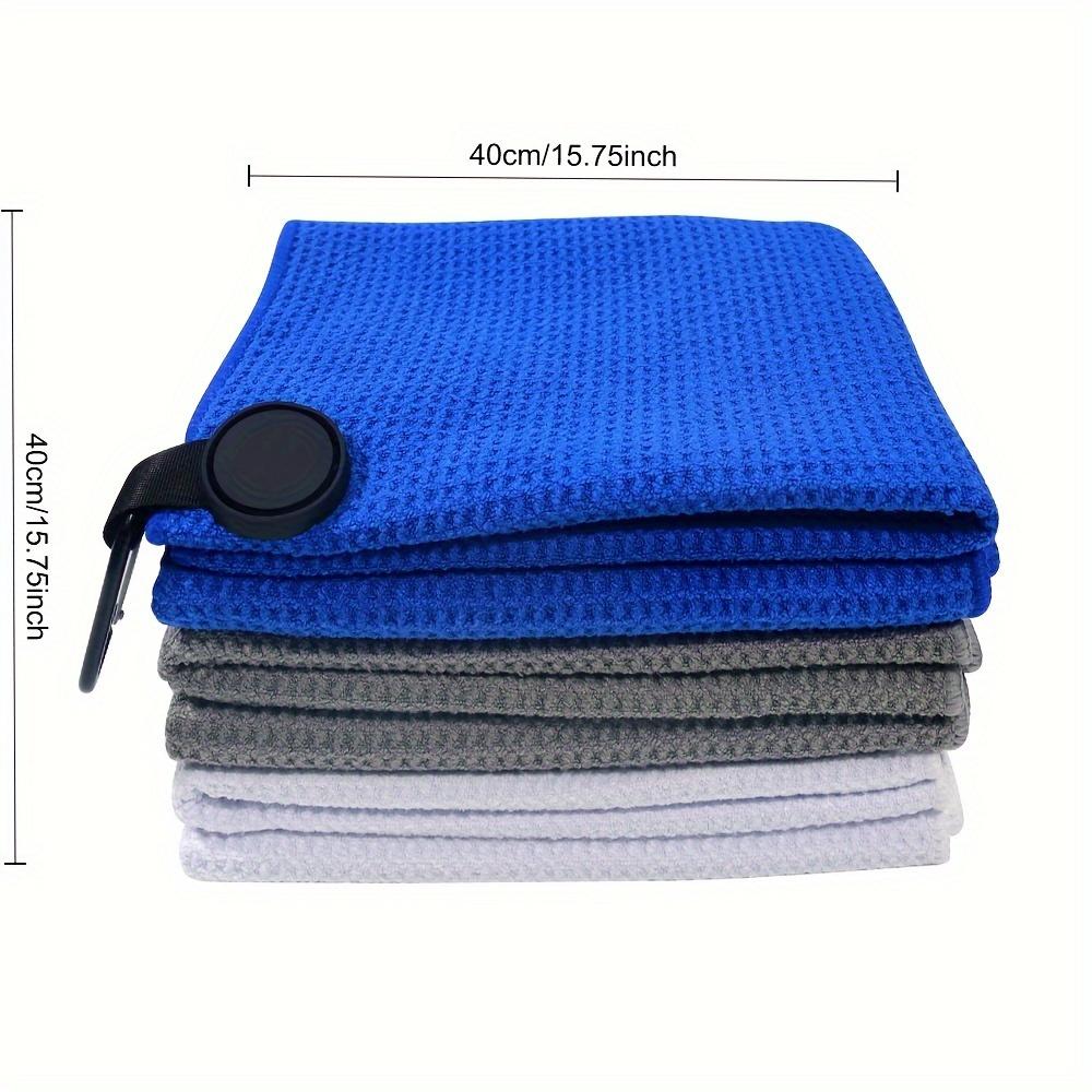 1Pc round Golf Towel with Magnetic Suction Waffle Design Strong Magnetic Sports Towel Embroidered/Printed for Christmas