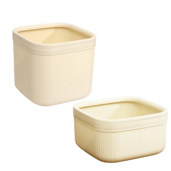 Garbage Can Plastic Desktop Trash Bin Large Capacity Wear-Resistant Trash Can for Office Bathroom Kitchen