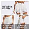 Womens Sport Skirt With Liner Mesh Pleated Tennis Yoga Running Short Fall