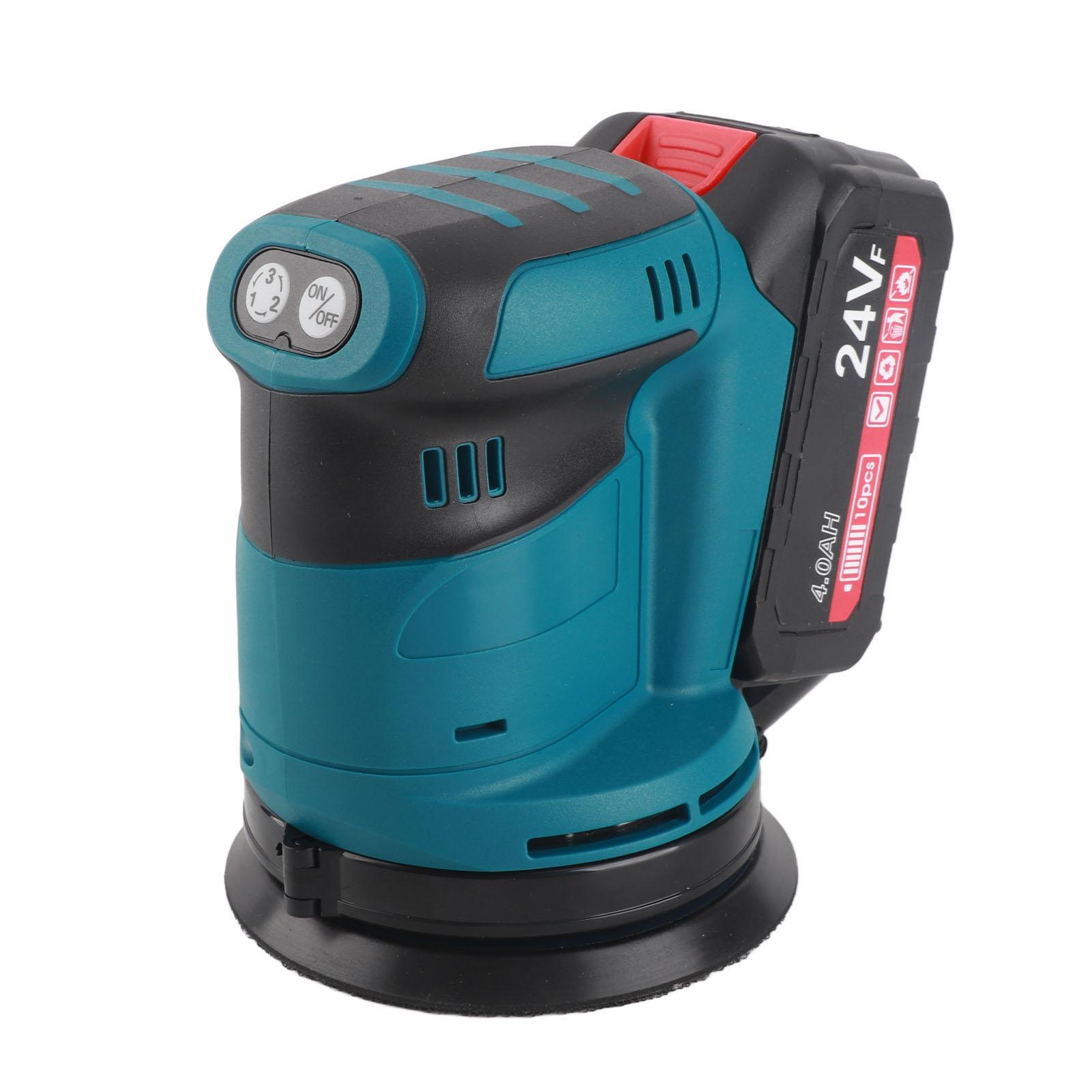 

125 мм беспроводная орбитальная шлифовальная машина с аккумуляторной батареей, 3-скоростная шлифовальная машина