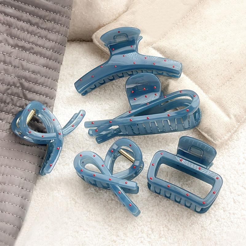 Dusty Blue Hair Jaw Clips Strong Hold Durable Plastic Cute Hair Clips for Women Girls Daily Styling Short Trips