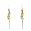 New temperament hollow fringed earrings, high-end design showing face, thin long earrings, earrings