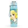 1PC Vintage Blonde Girl Cartoon Print 750ml Color Plastic Sports Water Bottle Leakproof Flip Straw Lid Suitable for Sports Office Home Use