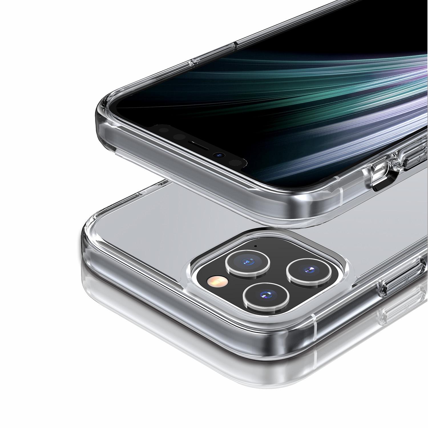 

For iPhone 11 Pro Case PC+TPU Shockproof Clear Phone Cover Transparent Black