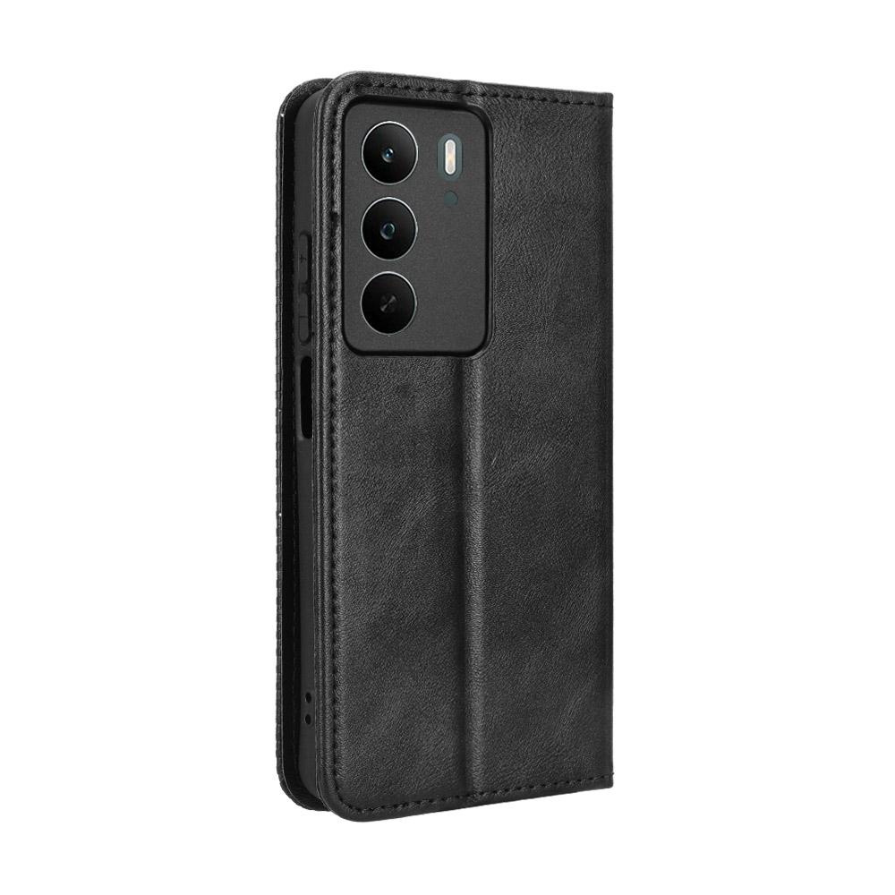 For Realme C71 4G Leather Case Wallet Stand Retro Texture Phone Cover