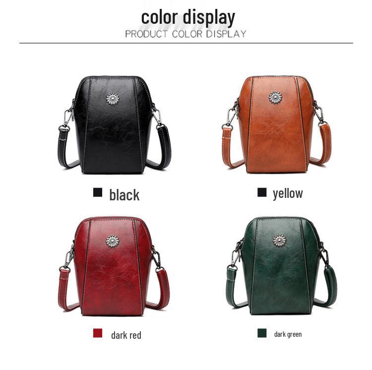 Wasserdichte Crossbody-Tasche im Retro-Stil für Damen - Mini-Handy & Große Kapazität Toilettenartikel-Umhängetasche