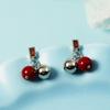 Festliche rote Bohnen Ohrstecker: High-End Weihnachts- & Neujahrsstil für Mädchen