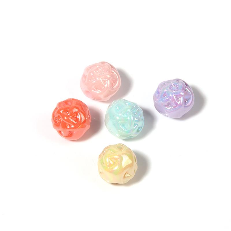 AB-Plated Acrylic Star and Bow Beads for DIY Necklaces and Hairpins