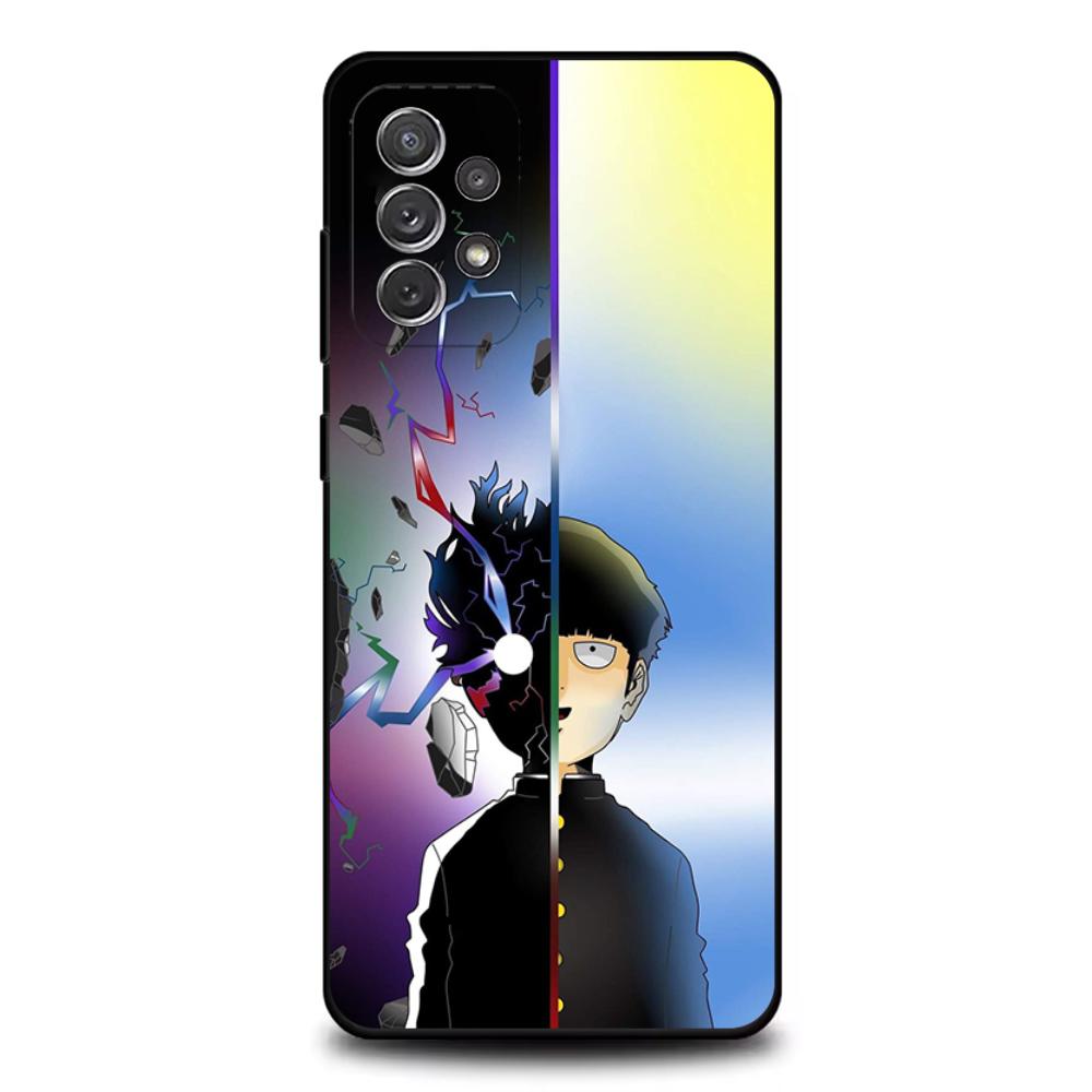 

Мультяшный чехол для телефона Mob Psycho 100 для Samsung S25, S24, S21, S22, S23, S30, Ultra, S20, Plus, Fe, Lite, Note, 10, 9, 5G Черный чехол Samsung S23ULTRA5G