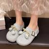 Fashion Temperament Blue Slippers Baotou Summer Footwear New Tulip Gentle with Skirt Platform Inside Heightening Women's Slippers