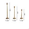 3 Pieces Metal Candlestick Holders Antique Candle Holder Slender Taper for Bride,