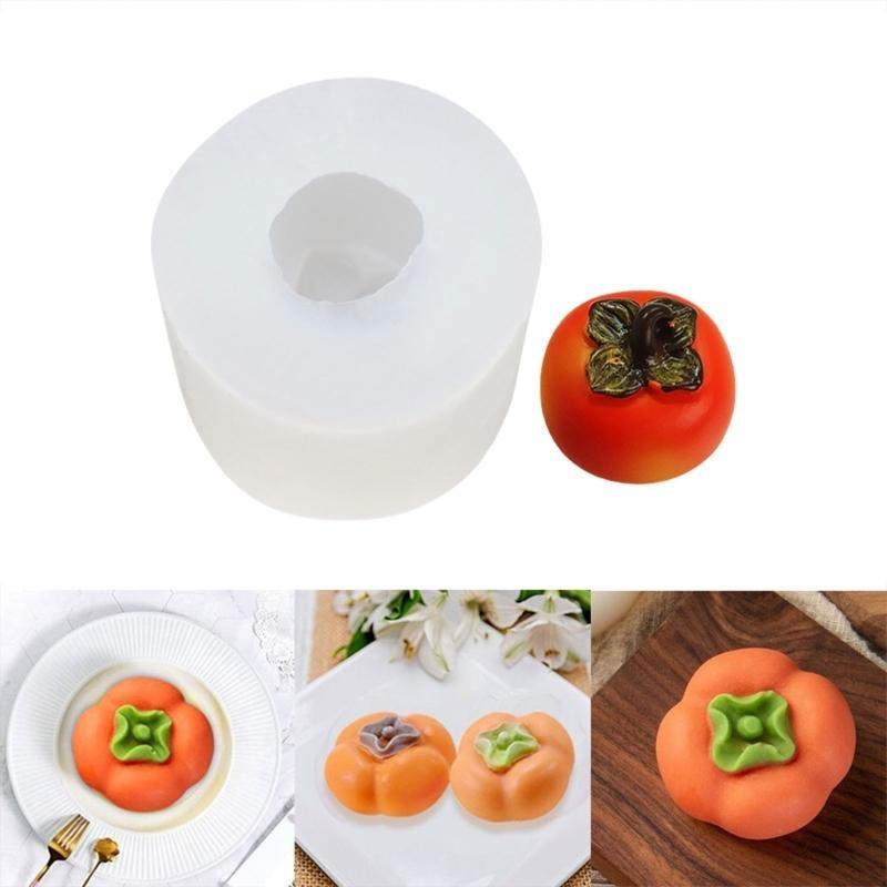 Persimmon/Peanut Silicone Molds Nonstick Mousses Cake Molds Cake Decorating Tool for Truffles Cheesecakes Easy To Clean