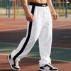 Men's Drawstring Casual Pants All Breathable Men Drawstring Vintage Patchwork New Men's Loose Straight Drawstring Pants