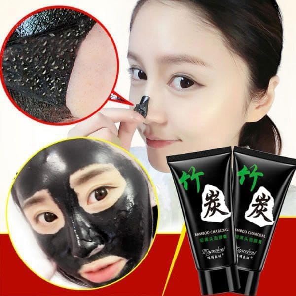 Bamboo Charcoal Black Peel Off Face Mask | Activated Charcoal Black Peel Off Mask for Removes Blackheads and Whiteheads | Fade Dark Spots & Skin N