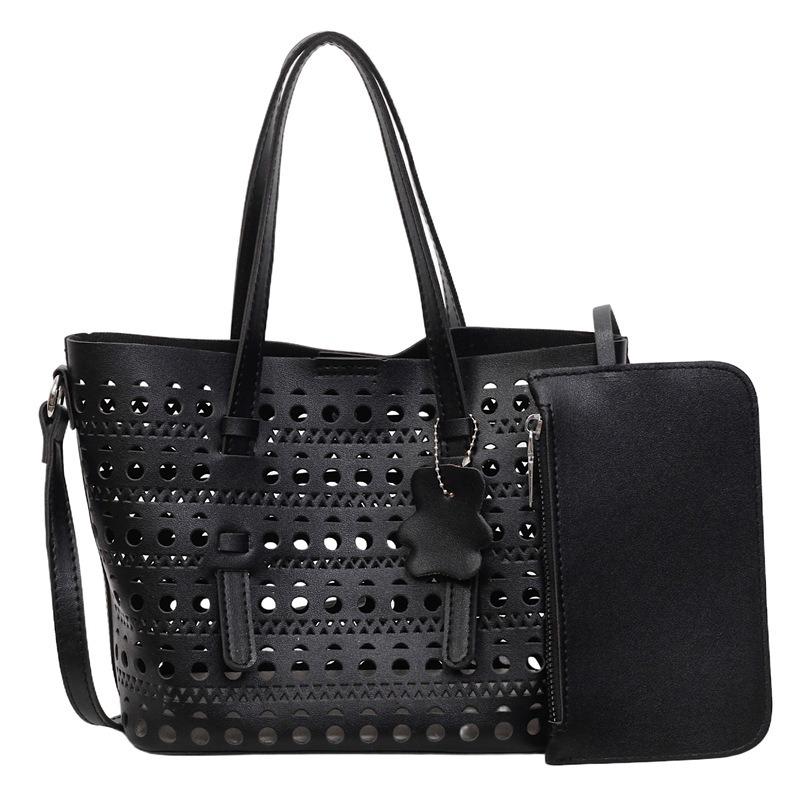 Nischendesign hohler Gemüsekorb Damentasche neue Mode Bucket Bag große Kapazität Schulter Umhängetasche