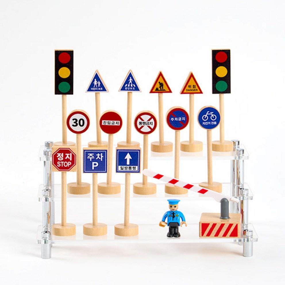 Casby Play Mini Wooden Traffic Light Set, Mixed Colors, 1 Set