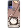 For TCL 40 SE Case 2023 Soft Silicone Protective Black Tiger Lion Funda Coque for TCL 40SE Covers TPU Bumper for TCL40se Paras