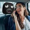 1Pc New Universal Car Headrest Cover Black Skull Pattern Breathable Car Seat Cover Dust-proof Elastic Car Pillowcase Halloween