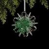 Glitter Dust Finish Christmas Snowflake Ornament Semi-Green Glitter Xmas Tree Ornament  Holiday