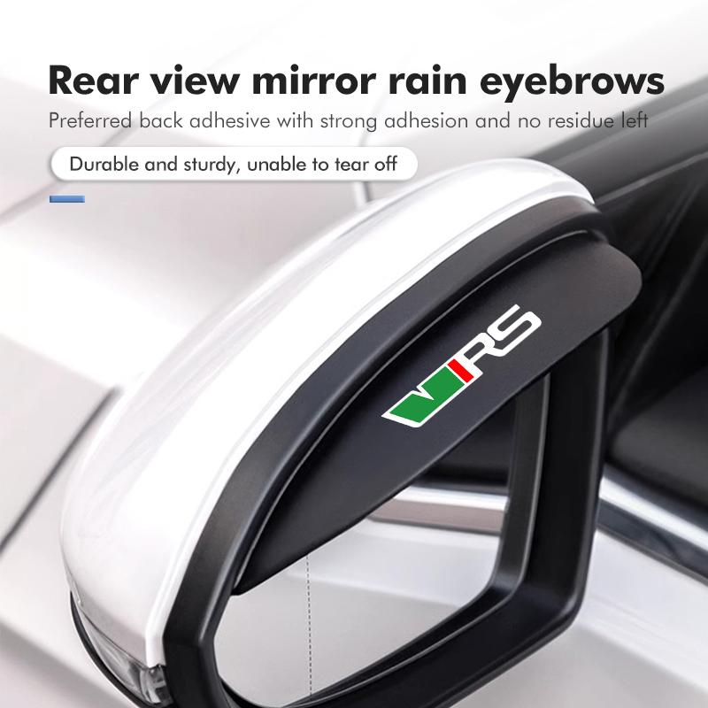 2pcs Carbon Car Rearview Mirror Rain Eyebrow Blocker Sun Visor For Skoda Octavia 2 3 Rapid Kodiaq Karoq Fabia Kamiq Superb MK3