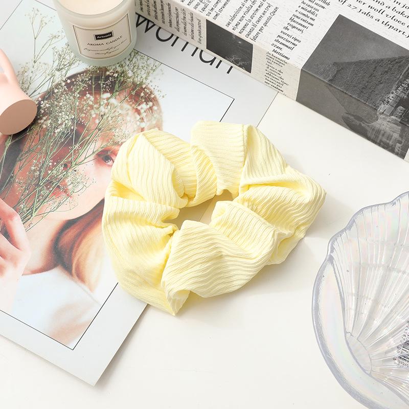 

French Solid Color Sweet Hair Scrunchie - Large, Fresh Fabric Hair Accessory