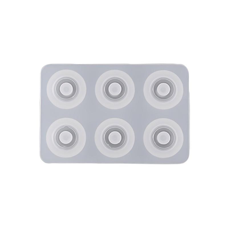 Resin Beads Molds with Hole Silicone Resin Epoxy Molds for Cabochon Gemstone Pendant Earrings Jewelry Casting Molds