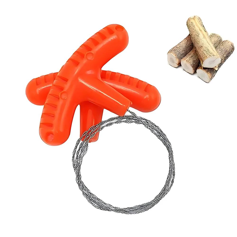 1/2PCS Portable Stainless Steel Wire Saw with Finger Handle Outdoor Camping Hiking Pocket Manual Cutting Chain Saws Survive Tool