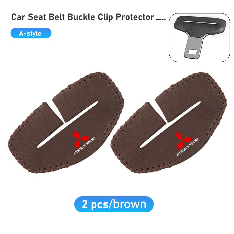 Car Seat Belt Buckle Protective Cover Safety Belt Plug Clip Case Accessories For Mitsubishi Outlander Lancer L200 ASX Pajero