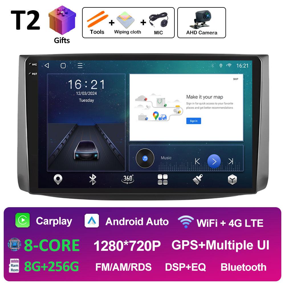 Android Auto Wireless Carplay For Chevrolet AVEO T250 2006 2007 2008 2009 - 2012 Car Multimedia Video Radio Player Bluetooth 4G