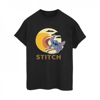 Womens/Ladies Lilo & Stitch Summer Waves Cotton Boyfriend T-Shirt