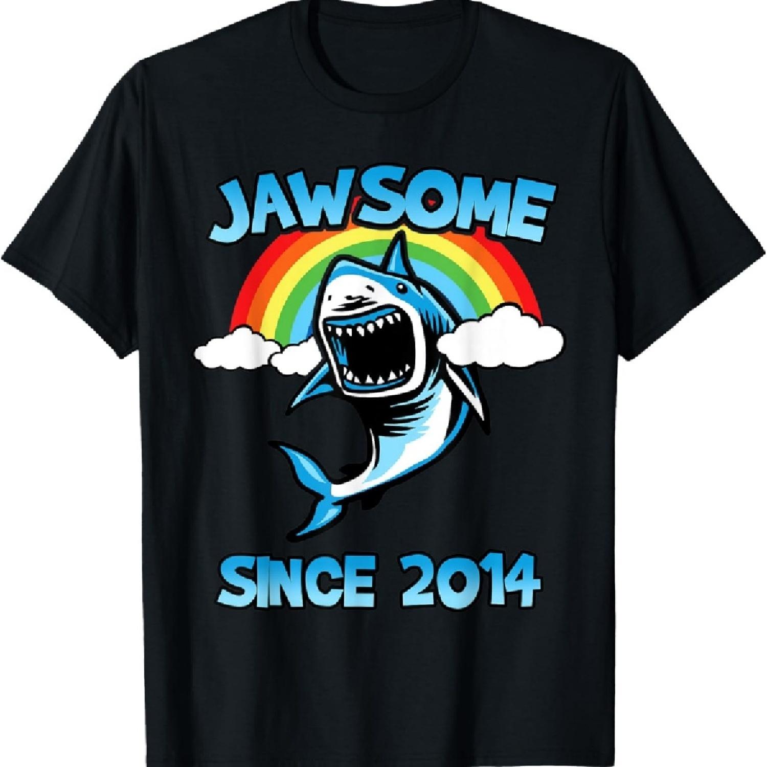 

Jawsome Since 2014 Happy Shark 5 Birthday Gift T-Shirt XXXXXL чорний