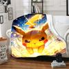 1pc Blanket Pokémon Characters Print Design, Lightweight Blanket for Sofa, Bed- Soft &Warm, Gift for All Seasons Like Christmas, Halloween