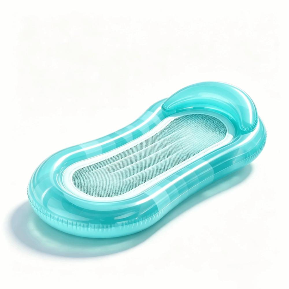 Mesh Inflatable Float Sequined Pool Floats Drainage Design Inflatable Air Mattress Pool Party