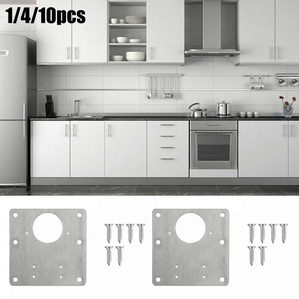 Stainless Steel Hinge Repair Plate Acccessories Cupboard Door Drawer