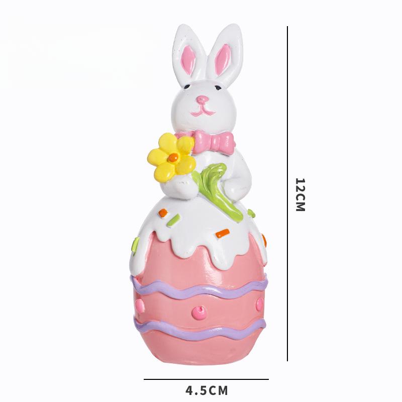 Easter Decorations, Ins, Cute Rabbits, Easter Eggs, Resin Ornaments, Home Party Gifts
