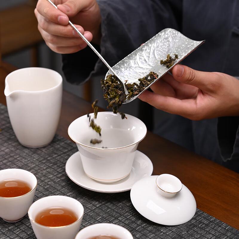 JANLA Mutton-Fat Jade Porcelain Kung Fu Tea Set