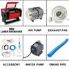 80W CO2 Laser Engraver 20x28in Engraving Cutting Machine Ruida 7050 W/ Parts