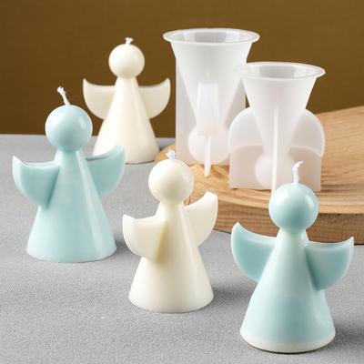 1PC 3D süße Engel Form Kerze Silikonform DIY Duftkerzen Seife Formen Gips Harz Beton Handwerk Geschenk machen Home Dekoration