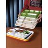 AnYi Melamine 6-Compartment Divided Canteen Tray