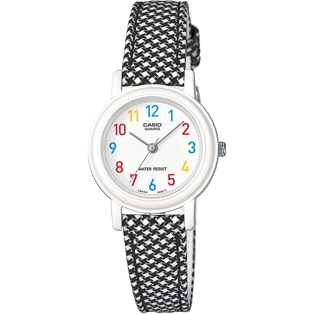 Casio Chupacasi LQ-139LB-1B Analog Women s Watch Round Face Houndstooth Strap Imported Model