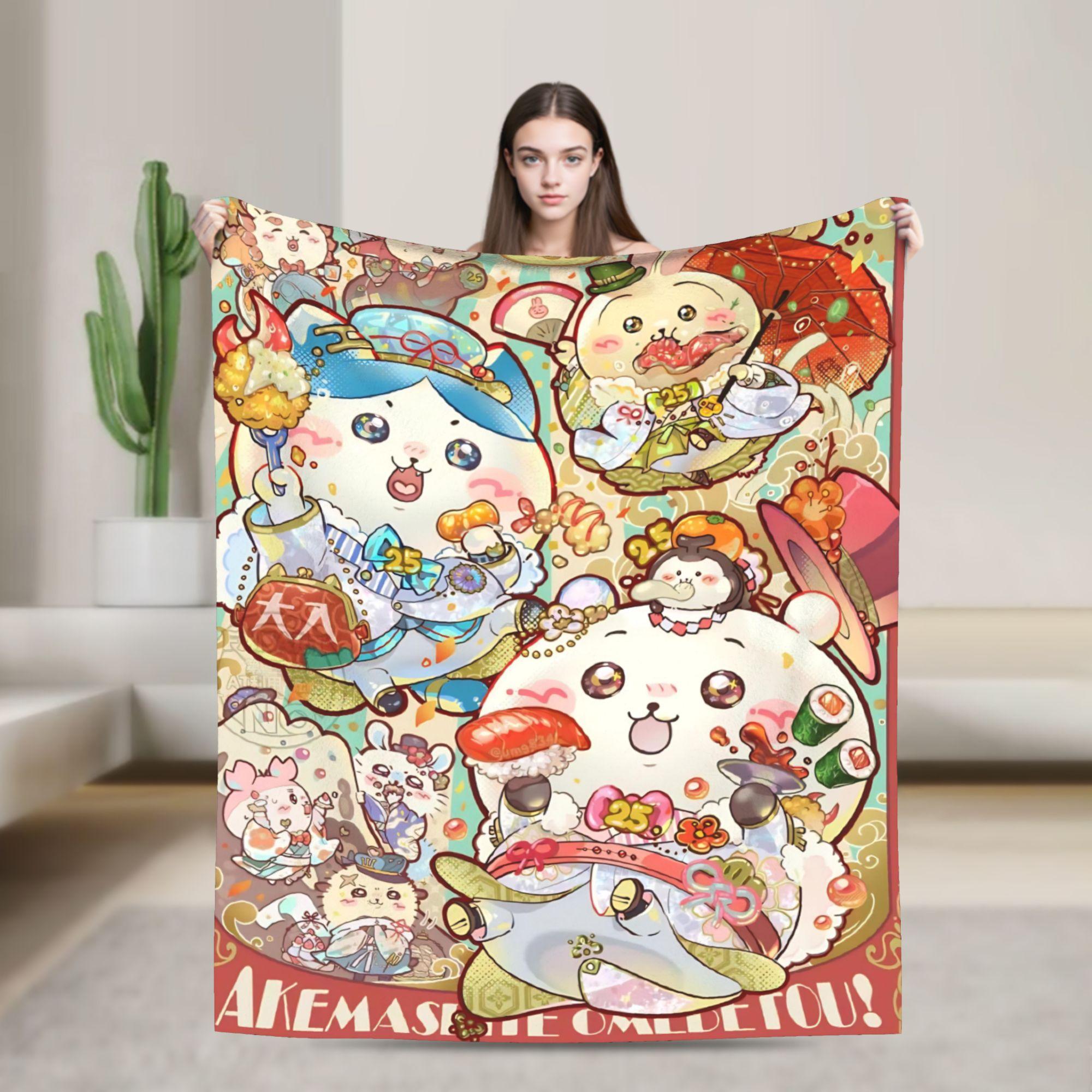 Чиикава усаги Рождественский плед Качество Супер теплый Плед Весна Декоративный Диван Кресло Смешное Покрывало 30x40in