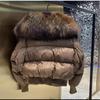 Women's Autumn And Winter High-end Down Jacket Imitation Raccoon Fur Collar Loose Short Jacket